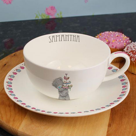 Personalised Me to You Bear Cupcake Teacup & Saucer Extra Image 1